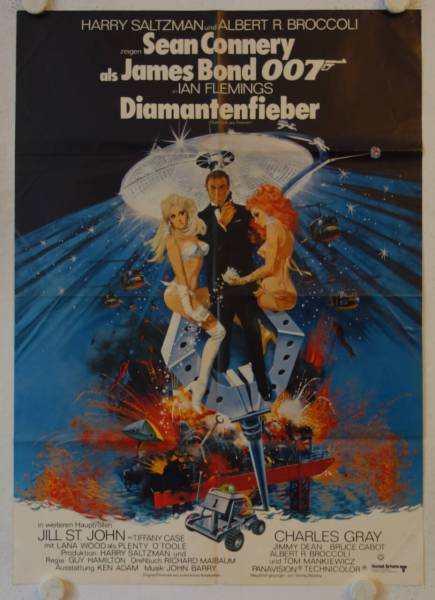 Diamonds are forever original release german movie poster